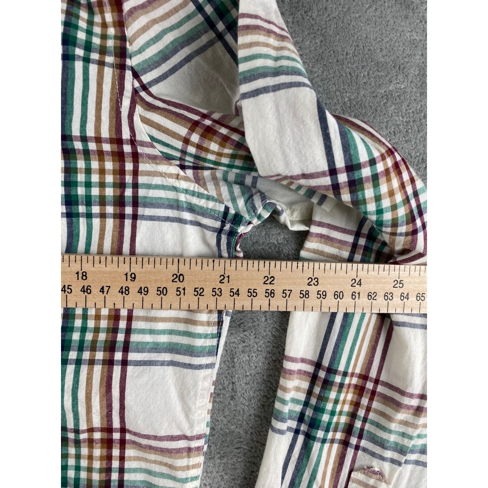 GAP Men Slim Fit Plaid Button Down Shirt Long Sleeve Casual Size M - Picture 6 of 10